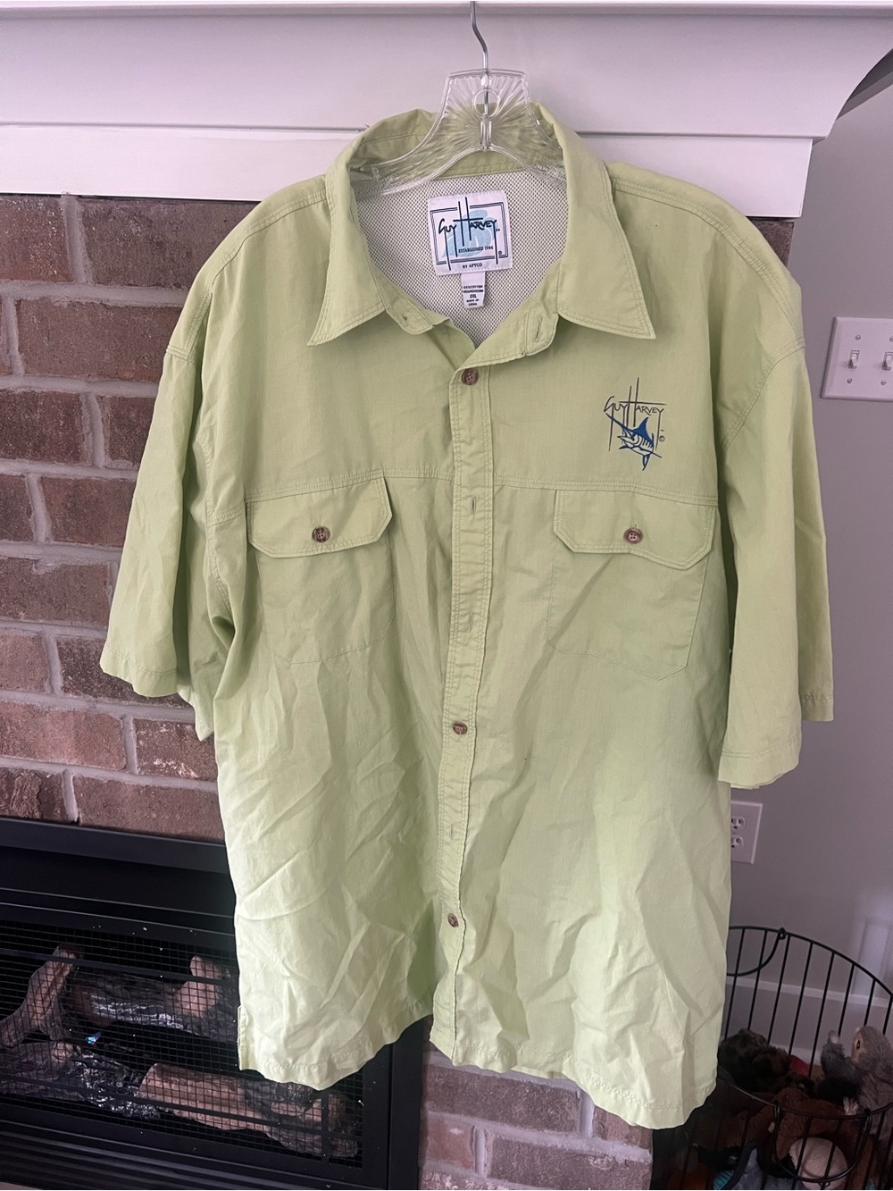 Guy Harvey Light Green Short Sleeve Shirt with Mesh Back